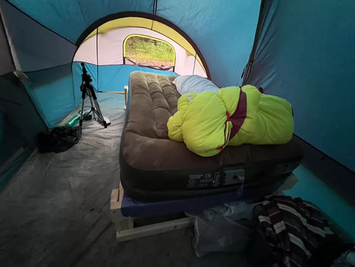 Starting your off-grid journey with a bedframe. 